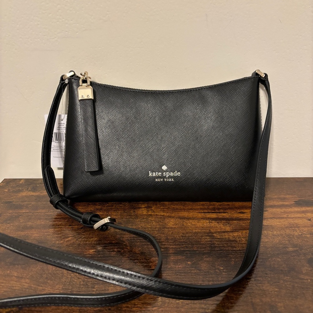 Authentic Kate Spade black Sadie Crossbody Bag, NWT